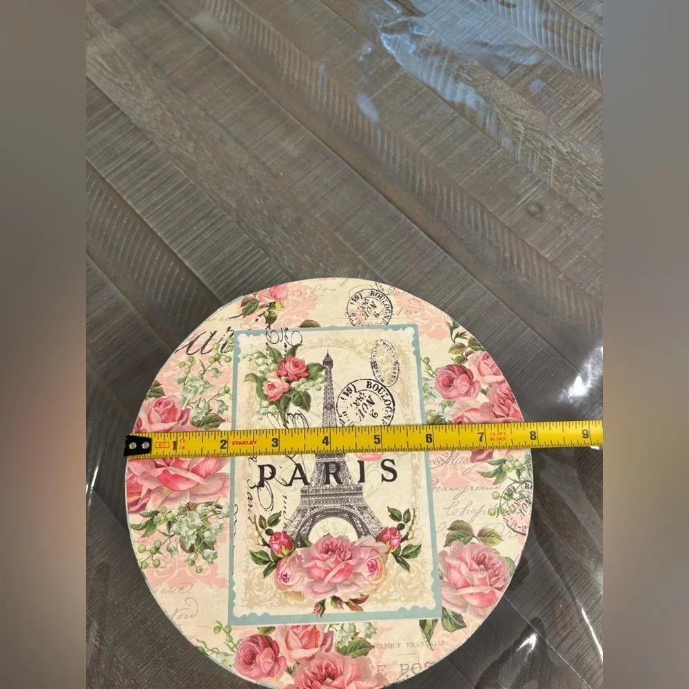Paris Themed Decorative Box with Roses